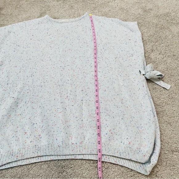 LOFT Oversize Blue Flecked Poncho Sweater Size XS/S - Picture 10 of 11